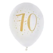 Ballonger Siffra Vit/Guld - Siffra 70