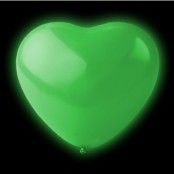 LED-Ballonger Hjärtan Stor Grön