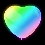 LED-Ballonger Hjärtan Stor RGB