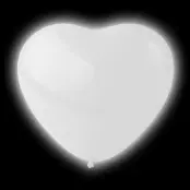 LED-Ballonger Hjärtan Vita - 5-pack