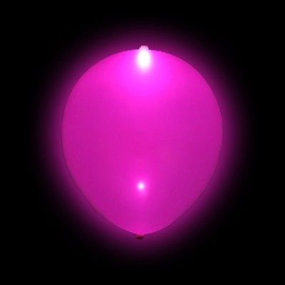 LED-Ballonger Rosa - 5-pack