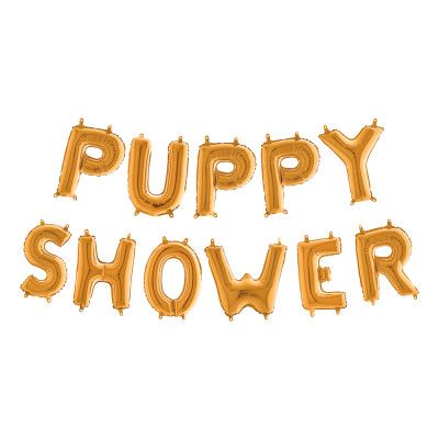 Ballonggirlang Puppy Shower Guld Metallic