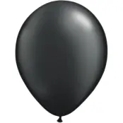 Metallic Ballonger Svart 10-pack