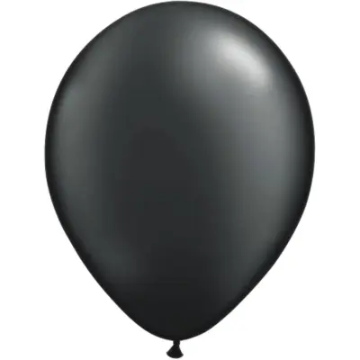 Metallic Ballonger Svart 10-pack