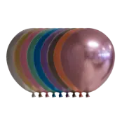 Mini-ballonger Chrome flerfärgade 100-pack