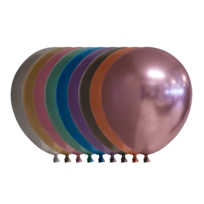 Mini-ballonger Chrome flerfärgade 100-pack