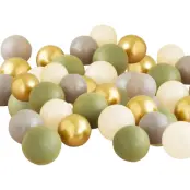 Latexballonger Mini Grön/Guld Mix - 40-pack