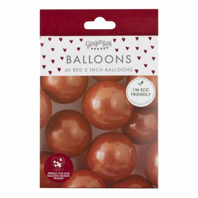 Miniballonger Röda You & Me - 40-pack