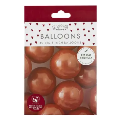 Miniballonger Röda You & Me - 40-pack