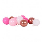 Latexballonger Mini Rosa/Roséguld Mix - 40-pack