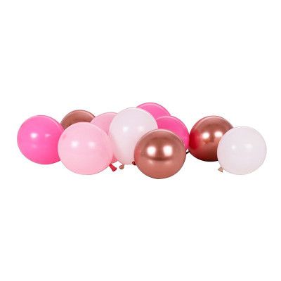 Ballonger Mini Rosa/Roséguld Mix - 40-pack