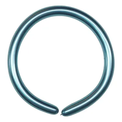 Modellballonger Krom Blå - 100-pack