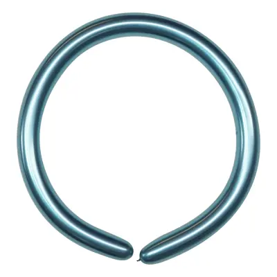 Modellballonger Krom Blå - 50-pack