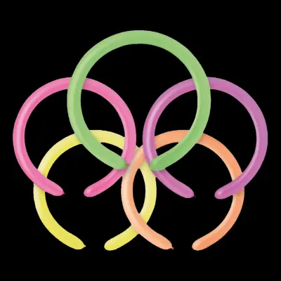 Modellballonger Neon Flerfärgade - 25-pack