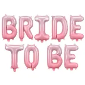 "BRIDE TO BE"Folieballonger Rosa 350x45cm