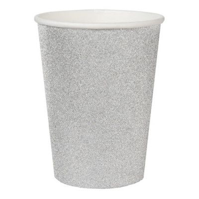 Pappersmuggar Silver/Glitter - 10-pack