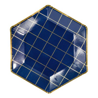 Papperstallrikar Let's Celebrate Marinblå - 6-pack