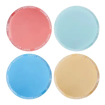 Papperstallrikar Happy Birthday Färg Mix - 8-pack