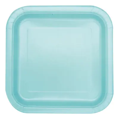Papperstallrikar Kvadrat Mint - 14-pack