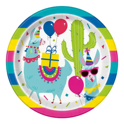 Papperstallrikar Lama - 8-pack