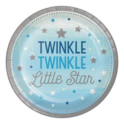 Papperstallrikar Little Star Pojke - 8-pack