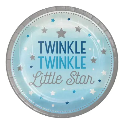 Papperstallrikar Little Star Pojke - 8-pack