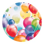 Papperstallrikar med Ballonger - 8-pack