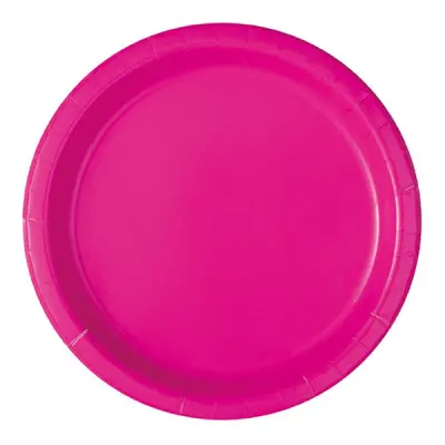 Papperstallrikar Neonrosa - 16-pack