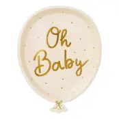Papperstallrikar Oh Baby Ballong