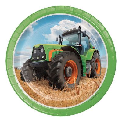 Papperstallrikar Tractor Time - 8-pack