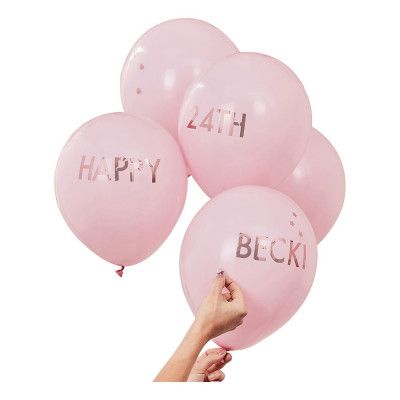 Personliga Ballonger Rosa/Roséguld