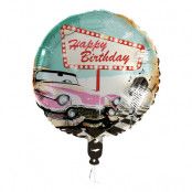 Folieballong Happy Birthday 50's - 1-pack
