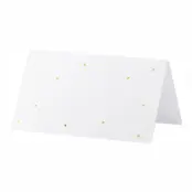 Placeringskort Prickar Guld - 10-pack