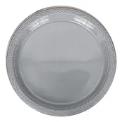 Plasttallrikar Silver - 20-pack