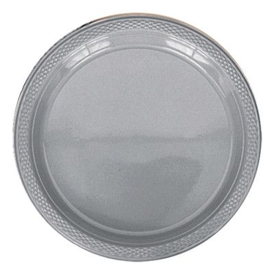 Plasttallrikar Silver - 20-pack