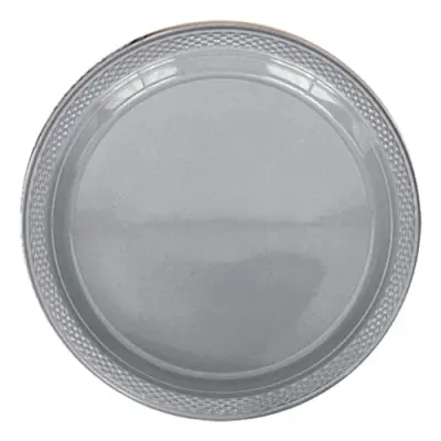 Plasttallrikar Silver - 20-pack