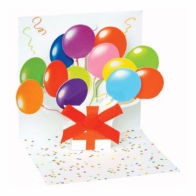 Pop-Up Kort Mini Ballonger