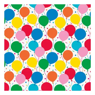 Presentpapper Vit med Ballong