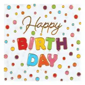 Servetter Happy Birthday - 20-pack