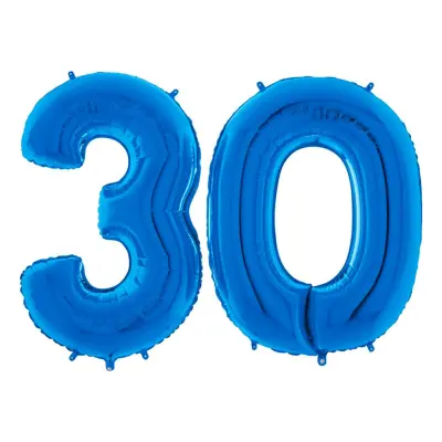 Sifferballong 30 Blå