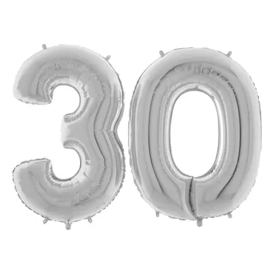Sifferballong 30 Silver