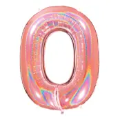 Sifferballong Glitter Roséguld - Siffra 0