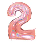 Sifferballong Glitter Roséguld - Siffra 2