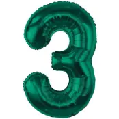 Sifferballong Grön 85cm"0-9"Siffra 3
