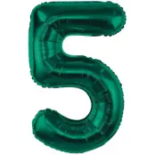 Sifferballong Grön 85cm"0-9"Siffra 5