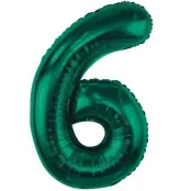 Sifferballong Grön 85cm"0-9"Siffra 6