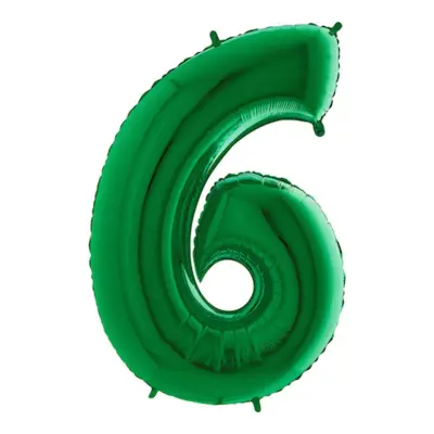 Sifferballong Grön Metallic - Siffra 6
