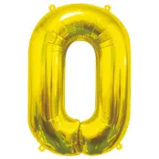 Sifferballong Guld 85cm"0-9"Siffra 0
