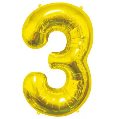 Sifferballong Guld 85cm