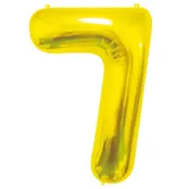 Sifferballong Guld 85cm"0-9"Siffra 7